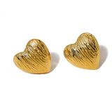 Golden Heart Earrings 02