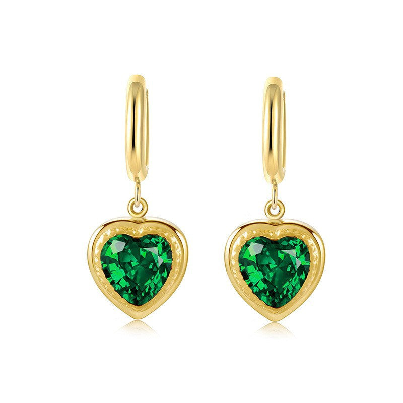 Golden Heart Earrings 01