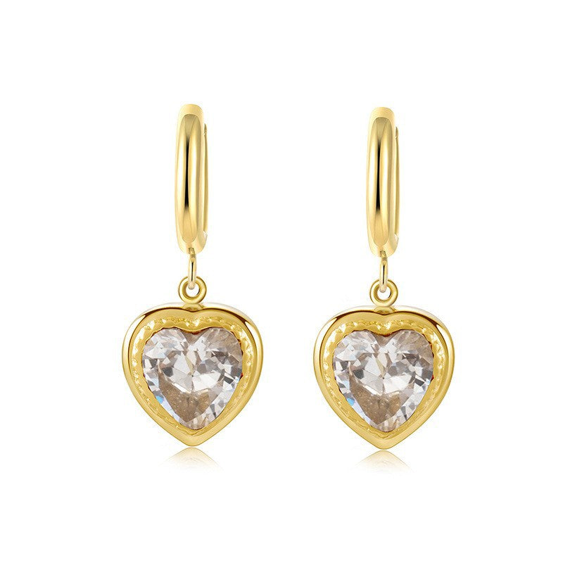 Golden Heart Earrings 01